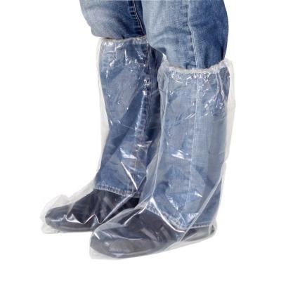 China Disposable Farm Garden Equipment 40*50cm Large LDPE Shoe Cover Overboots Veterinary Cleaning for sale