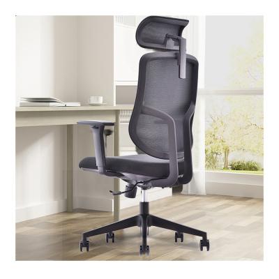 China Adjustable Modern Luxury Executive Mesh Staff Chair High Back (Height) Swivel Ergonomic Office Chair With Headrest for sale