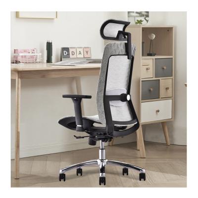 China Adjustable (Height) With Back Headrest Ergonomic Comfortable Fabric Economical Swivel Support Executive Mesh Office Chair Manufacturer for sale