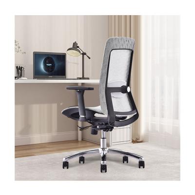 China (Size)Adjustable White Luxury Executive Ergonomic Fabric Meeting Office Guest Chair With Lumbar Support Back Support Swivel Chair Manufacturer for sale