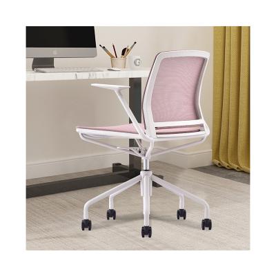 China Modern Minimalistic Comfortable Task Chair Fabric Mesh Swivel Visitor Conference Room Forged Back Chair (Height) Adjustable For Office for sale