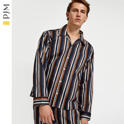 China QUICK DRY Button Up 100% Cotton 2Pcs Set Shirt Mens Cotton Pajamas Plus Size Mens Night Wear Mens Pajamas Night Suit for sale