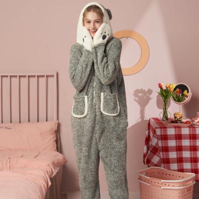 China Wholesale QUICK DRY Animal Shaped Cute Loungewear Ladies Night Wear Set Girls Onesie Pajamas Women's Pajamas Jumpsuit Sleepwear for sale