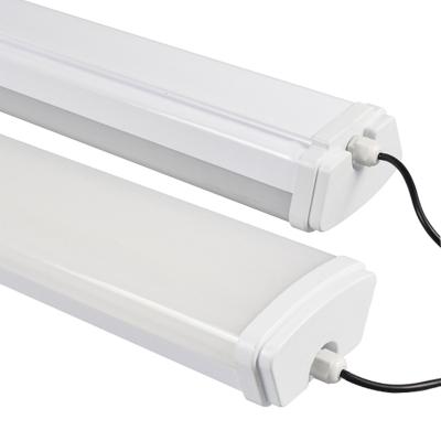 China All-Plastic 105*62MM Warehouse Tri-proof Light 60cm 120cm 150cm Led Vapor Tight Fixture 40W 60W 80W IP66 Linear Waterproof Led Light for sale