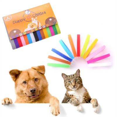 China Amazon Viable Best Selling 15 Colors Adjustable Cloth Soft Puppy ID Collars For Dog Cat for sale