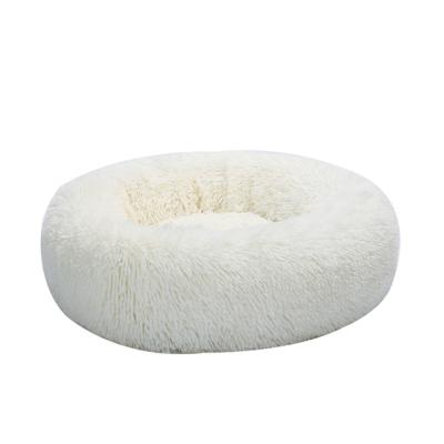 China High Quality Viable Kitty Cozy Sleeping Round Kennel Cushion Plush Pet Bed For Dogs Cats for sale