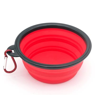 China Wholesale Viable Collapsible Collapsible Pet Bowl Portable Travel Silicone Cat Dog Bowl for sale