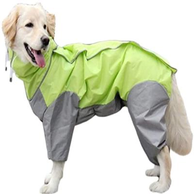 China Rain Stocked Waterproof Jacket With Hood Collar Hole Outdoor Adjustable Drawstring For Pet Raincoat for sale