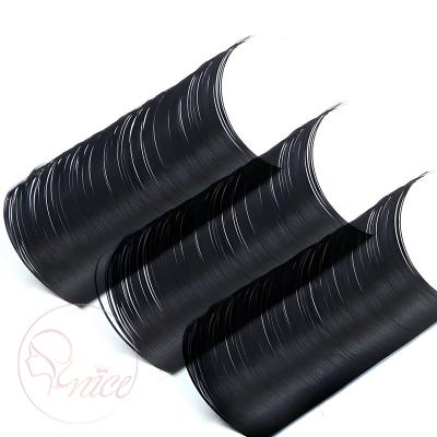 China Super Good Quality Matte Silk Black Classic Lash Extensions Mixed Tray 0.12cc Curl 15-20mm Extremely Soft Semi Permanent Eyelash Extension for sale