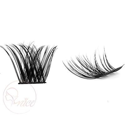 China Good Quality Tapered Fluffy Eyelashes Extension Eyelash Cluster Thin Strip Kit With Eyelash Glue DIY Lash Clusters Reusable Natural Soft for sale