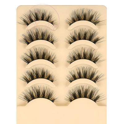 China Good Quality Natural Fluffy Cat Eye Lashes Thick Lashes Fluffy Faux Mink Short Lashes Pack Long Cat Eye for sale