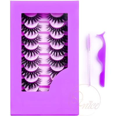 China Professional Custom OEM Eyelash Set Cat Eye Eyelashes Fluffy Look Faux Mink Tapered Makeup Long Extension Eyelashes Pack for sale