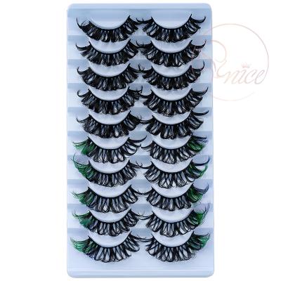 China OEM Good Quality Faux Mink Lashes Colorful Russian Strip Customizable Lashes Dramatic Tapered Natural Fluffy Eyelashes for sale