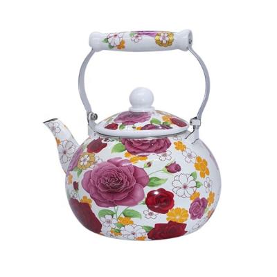 China Sustainable Saudi Arabia Best Seller Teapot Coffee Kettle Camping Enamel Kettle for sale