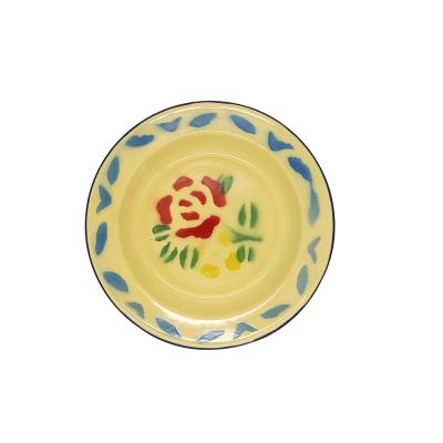 China Sustainable Manufacturers Direct Wholesale Customized Round Dinner Steel Enamel Soup Dish for sale