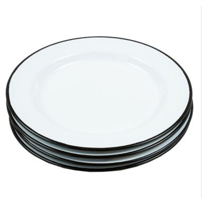 China Sustainable Household Tableware High Quality Enamel Spray-molded Vegetable Dish for sale