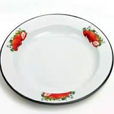 China Sustainable Unbreakable Dinner Enamel Dish for sale