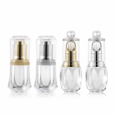 China BEAUTY PACKAGING Luxury Top Press 10ml Plastic Dropper Bottle Acrylic Essential Oil Bottle for sale