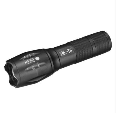 China XML T6 Durable Waterproof Zoomable Tactical Aluminum Hunting Increasing 18650 Battery Handheld Flashlight Torch Lights for sale