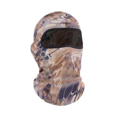 China Wholesale Custom Summer Outdoor Wear Motorcycle Cycling Windproof Camouflage Print Ice Silk Bandana Balaclava Facemask Full Facemask Hats for sale