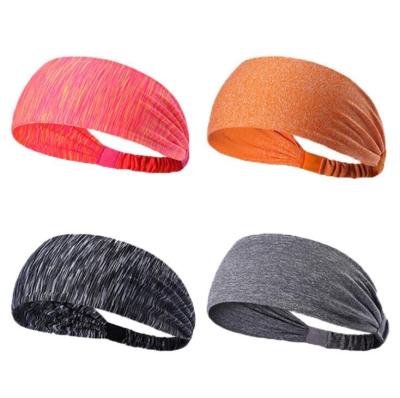 China Outdoor Sports Headband Men Women Sports Workout Moisture Headbands Running Wide Elastic Yoga Headband Highly Absorbent for sale