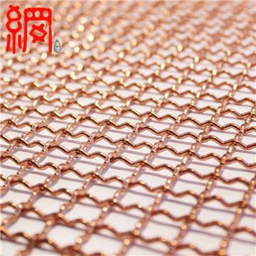 China Pure Copper Pre-crimped Woven Screen Wire Mesh / Screen Manufacturer for sale