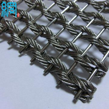 China HCR 8/8 Stainless Steel Woven Cable Wire Mesh For Architectural Facade / Cladding / Wall Cladding for sale