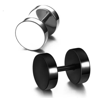 China Magnetic Earrings Stainless Steel Custom No Ear Hole Earrings Magnet Black Titanium Steel Punk Earrings for sale