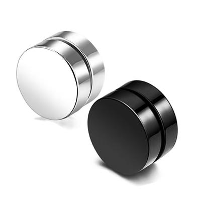 China Magnetic earrings sell korean no ear hole black earrings magnet titanium steel punk wholesale earrings for sale