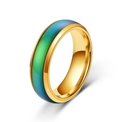 China FASHIONABLE popular titanium steel thermochromic ring for man for sale