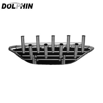 China Aluminum Top Rod Holder Fishing Center Console Dolphin 9 Boat T Rocket Launcher for sale