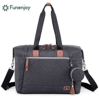 China Large Capacity Water Resistant Mother Mum Bags Diaper Bag Tote Messenger Shoulder Bag With Changing Pacifier Pad For Hospital Mum And Dad for sale