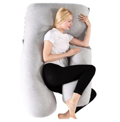 China 2-in-1 Anti-Static U-shaped Pregnant Pillows For Pregnant Women For 55 Inch Full Body Sleeping Belly Pillow Maternity Pillow for sale