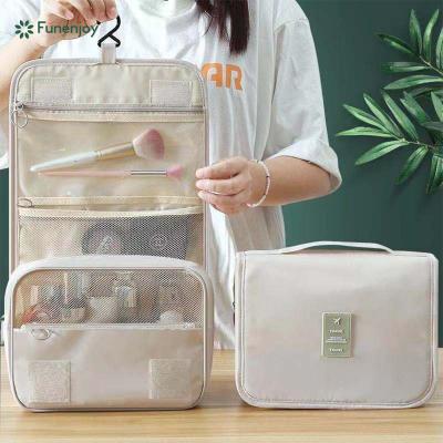 China Durable Universal Cosmetic Bag Cosmetic Bag Oxford Travel Hand Wash Large Capacity Travel Wash Oxford Cosmetic Bag for sale