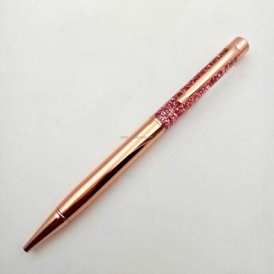 China Promotional Pen High Grade Gold Powder Quicksand Ball Pen for sale