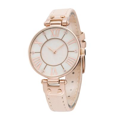 China Water Resistant Fashion Ladies Watches Quartz Watch Women White Leather Female Waterproof Watch for sale