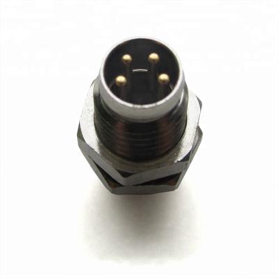 China Automotive Pin Bulkhead Mount 4 Panel Connection Waterproof m8 Connector for sale