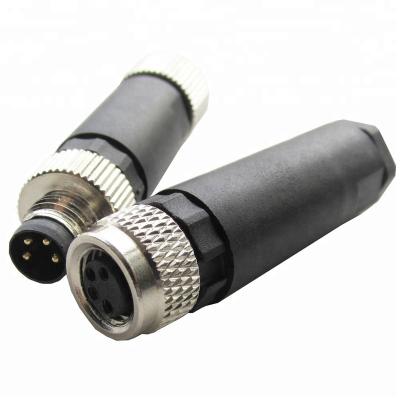 China Wireable m8 and m12 automotive connector 4pin m8 electrical field connectors for sale