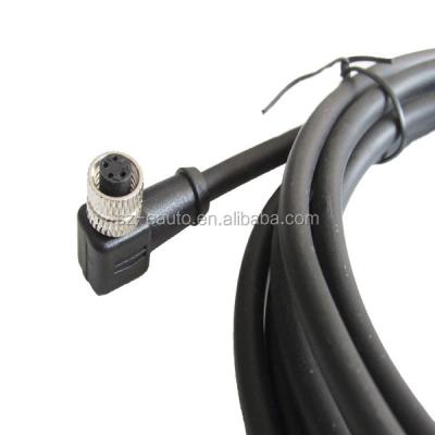 China Sensor 90 degree m8 4 position copper cable with male female connector for sale