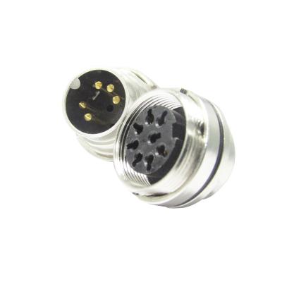 China Brass Ret Antenna Connector Input Male AISG Male Port Connector 5pin for sale