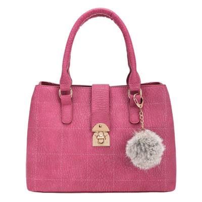 China Pink and Black pu Handbag ladies Fashion handbags bolsas femininas bolsas para dama for sale