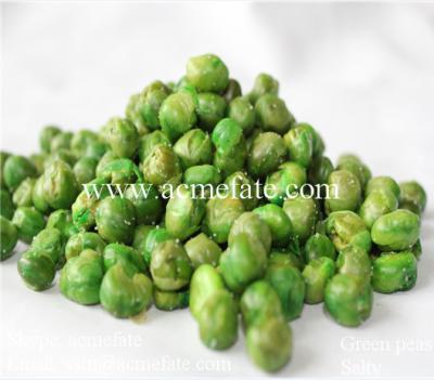 China Natural Chinese Crispy Roasted Salted Pea Snacks Green for sale