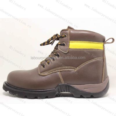 China Full Toe Steel Toe Top Layer Grain Safety Leather Boots for sale