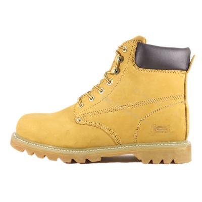 China Toe Steel Steel Toe Tan Color Grain Leather Full Working Boots / Welt Goodyear Boots Good Quality for sale