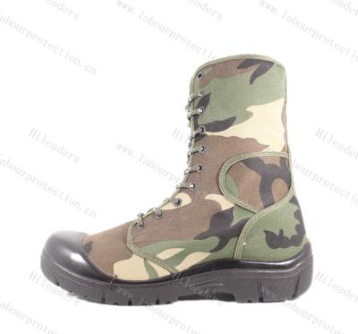 China Cheap Army Boot Camouflage Canvas Military Boots With Flexible PU Sole for sale