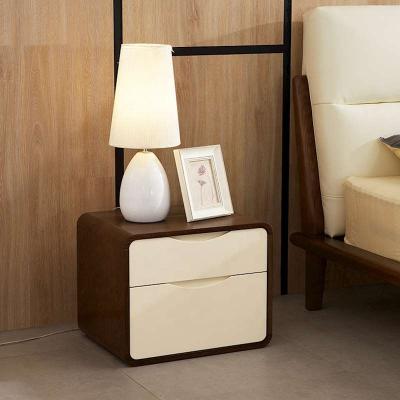 China Single PANEL walnut color nightstand with one drawer for sale