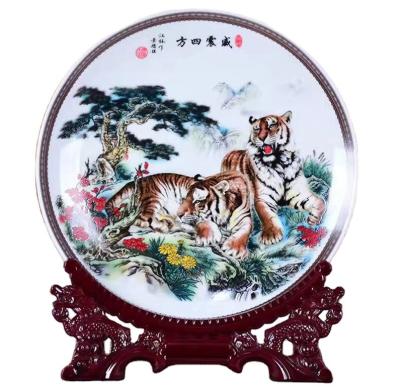 China Wholesale Bulk Unique Design Flat Colored Porcelain Stocked Memorial Dishes for sale