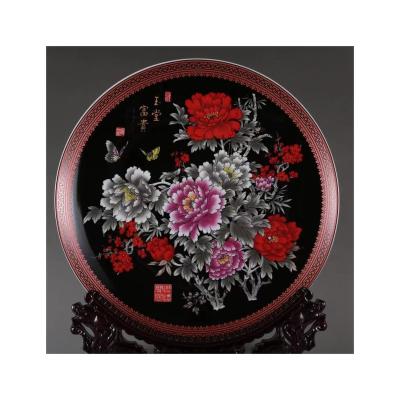 China Viable Wholesale Chinese Traditional Decorative Goods Porcelain Dishes Ceramic Dishes for sale