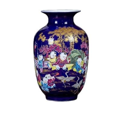 China Traditional Modern Multi Decorative Handcrafted Ceramic Table Vase Large Function Capacity for sale