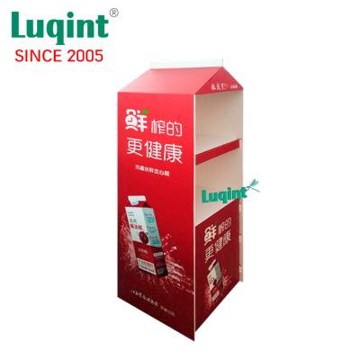 China Recyclable Material Firm Structure 3 Tier Shelves Cardboard Paper Show PDQ 3021102202 for sale